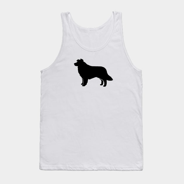 Border Collie Silhouette Tank Top by Coffee Squirrel